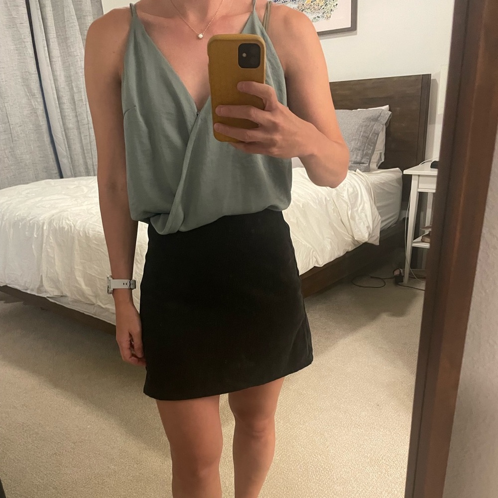 Slate green body suit tank top